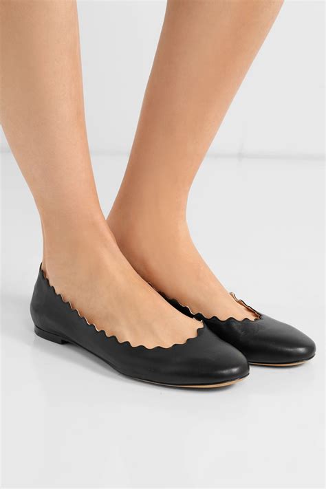 chloe scalloped flats dupe|chloe ballet flats with straps.